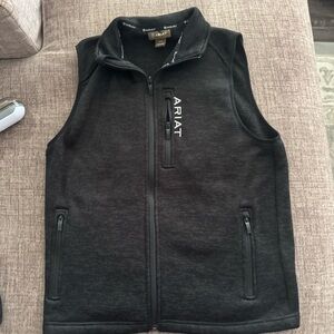 Ariat Men's Black Full-Zip Fleece Vest